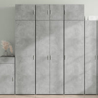 Thumbnail for Hochschrank Betongrau 70x42,5x225 cm Holzwerkstoff
