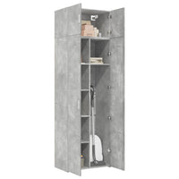 Thumbnail for Hochschrank Betongrau 70x42,5x225 cm Holzwerkstoff