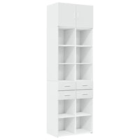 Thumbnail for Hochschrank Weiß 70x42,5x225 cm Holzwerkstoff
