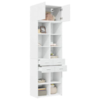 Thumbnail for Hochschrank Weiß 70x42,5x225 cm Holzwerkstoff
