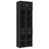 Thumbnail for Hochschrank Schwarz 70x42,5x225 cm Holzwerkstoff