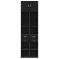 Thumbnail for Hochschrank Schwarz 70x42,5x225 cm Holzwerkstoff