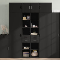 Thumbnail for Hochschrank Schwarz 70x42,5x225 cm Holzwerkstoff