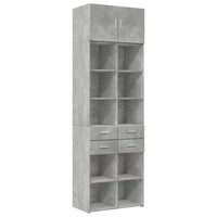 Thumbnail for Hochschrank Betongrau 70x42,5x225 cm Holzwerkstoff