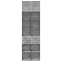 Thumbnail for Hochschrank Betongrau 70x42,5x225 cm Holzwerkstoff