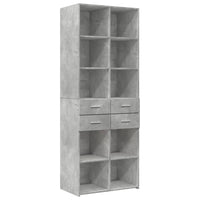 Thumbnail for Hochschrank Betongrau 70x42,5x225 cm Holzwerkstoff