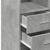 Thumbnail for Hochschrank Betongrau 70x42,5x225 cm Holzwerkstoff