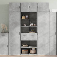 Thumbnail for Hochschrank Betongrau 70x42,5x225 cm Holzwerkstoff