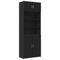 Thumbnail for Hochschrank Schwarz 80x42,5x225 cm Holzwerkstoff