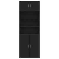 Thumbnail for Hochschrank Schwarz 80x42,5x225 cm Holzwerkstoff
