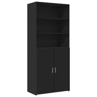 Thumbnail for Hochschrank Schwarz 80x42,5x225 cm Holzwerkstoff