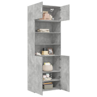 Thumbnail for Hochschrank Betongrau 80x42,5x225 cm Holzwerkstoff