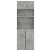 Thumbnail for Hochschrank Betongrau 80x42,5x225 cm Holzwerkstoff