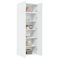 Thumbnail for Hochschrank Weiß 80x42,5x225 cm Holzwerkstoff