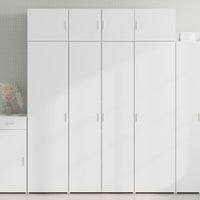 Thumbnail for Hochschrank Weiß 80x42,5x225 cm Holzwerkstoff