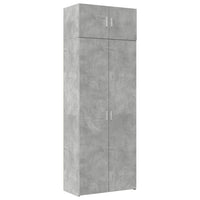 Thumbnail for Hochschrank Betongrau 80x42,5x225 cm Holzwerkstoff