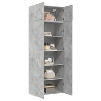 Thumbnail for Hochschrank Betongrau 80x42,5x225 cm Holzwerkstoff
