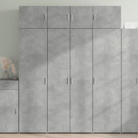 Thumbnail for Hochschrank Betongrau 80x42,5x225 cm Holzwerkstoff