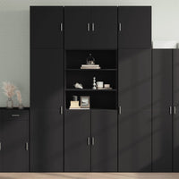 Thumbnail for Highboard Schwarz 80x42,5x249 cm Holzwerkstoff