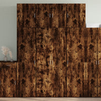 Thumbnail for Highboard Räuchereiche 80x42,5x249 cm Holzwerkstoff