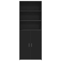 Thumbnail for Highboard Schwarz 70x42,5x185 cm Holzwerkstoff