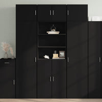 Thumbnail for Highboard Schwarz 70x42,5x185 cm Holzwerkstoff