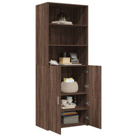 Thumbnail for Highboard Braun Eichen-Optik 70x42,5x185 cm Holzwerkstoff