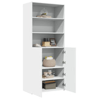 Thumbnail for Highboard Weiß 80x42,5x185 cm Holzwerkstoff