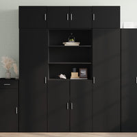 Thumbnail for Highboard Schwarz 80x42,5x185 cm Holzwerkstoff