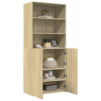 Thumbnail for Highboard Sonoma-Eiche 80x42,5x185 cm Holzwerkstoff