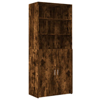 Thumbnail for Highboard Räuchereiche 80x42,5x185 cm Holzwerkstoff