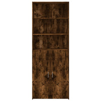 Thumbnail for Highboard Räuchereiche 80x42,5x185 cm Holzwerkstoff