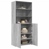 Thumbnail for Highboard Grau Sonoma 80x42,5x185 cm Holzwerkstoff