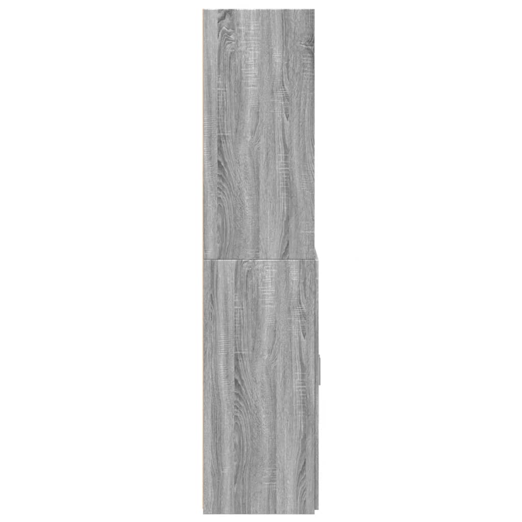 Highboard Grau Sonoma 80x42,5x185 cm Holzwerkstoff