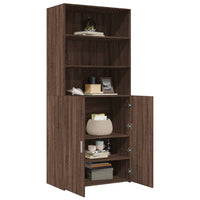 Thumbnail for Highboard Braun Eichen-Optik 80x42,5x185 cm Holzwerkstoff