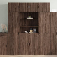 Thumbnail for Highboard Braun Eichen-Optik 80x42,5x185 cm Holzwerkstoff