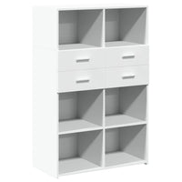 Thumbnail for Highboard Weiß 80x42,5x124 cm Holzwerkstoff