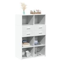 Thumbnail for Highboard Weiß 80x42,5x124 cm Holzwerkstoff
