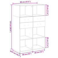 Thumbnail for Highboard Weiß 80x42,5x124 cm Holzwerkstoff