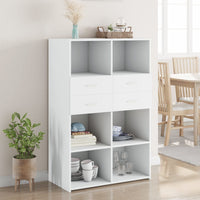Thumbnail for Highboard Weiß 80x42,5x124 cm Holzwerkstoff
