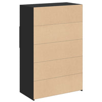 Thumbnail for Highboard Schwarz 80x42,5x124 cm Holzwerkstoff
