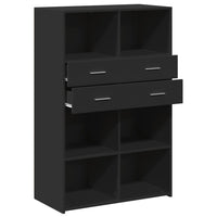 Thumbnail for Highboard Schwarz 80x42,5x124 cm Holzwerkstoff