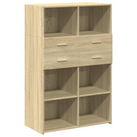 Thumbnail for Highboard Sonoma-Eiche 80x42,5x124 cm Holzwerkstoff