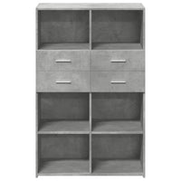 Thumbnail for Highboard Betongrau 80x42,5x124 cm Holzwerkstoff