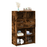 Thumbnail for Highboard Räuchereiche 80x42,5x124 cm Holzwerkstoff