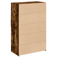 Thumbnail for Highboard Räuchereiche 80x42,5x124 cm Holzwerkstoff