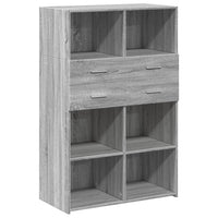 Thumbnail for Highboard Grau Sonoma 80x42,5x124 cm Holzwerkstoff