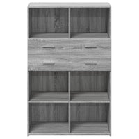 Thumbnail for Highboard Grau Sonoma 80x42,5x124 cm Holzwerkstoff