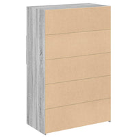 Thumbnail for Highboard Grau Sonoma 80x42,5x124 cm Holzwerkstoff