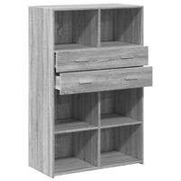 Thumbnail for Highboard Grau Sonoma 80x42,5x124 cm Holzwerkstoff
